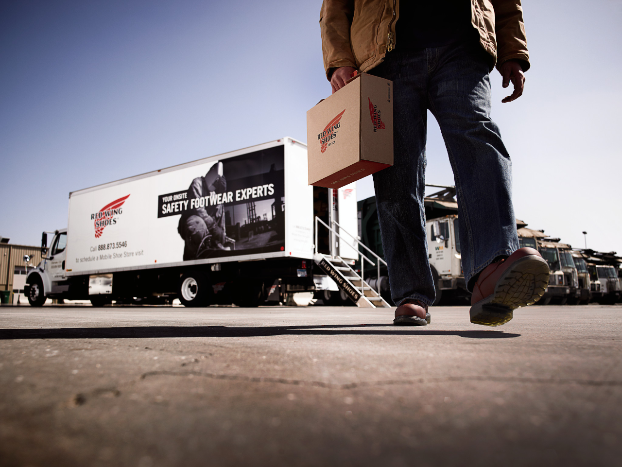 Red wing store boot truck